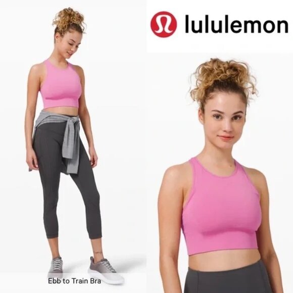 Lululemon Athletica Pink Ebb to Train Bra Size 6 - Picture 3 of 13